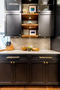 Dallas Condo Luxury Black Kitchen Pullouts by StyleCraft Cabinets Tx