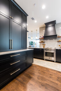 Dallas Condo Luxury Black Pullout Kitchen Drawers by StyleCraft Cabinets Tx