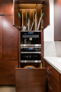 Transitional Condo Two Tone Pullout Kitchen Maple Cabinets by StyleCraft Cabinets Tx condo