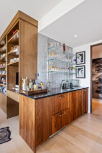 Wet Bar by StyleCraft Cabinets TX installed in Dall High Rise condo