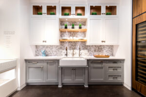 White Traditional Hanging Bathroom Cabinets by StyleCraft Cabinets Dallas