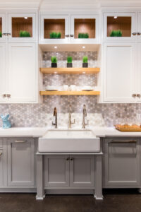 White Transitional Hanging Bathroom Cabinets by StyleCraft Cabinets Dallas
